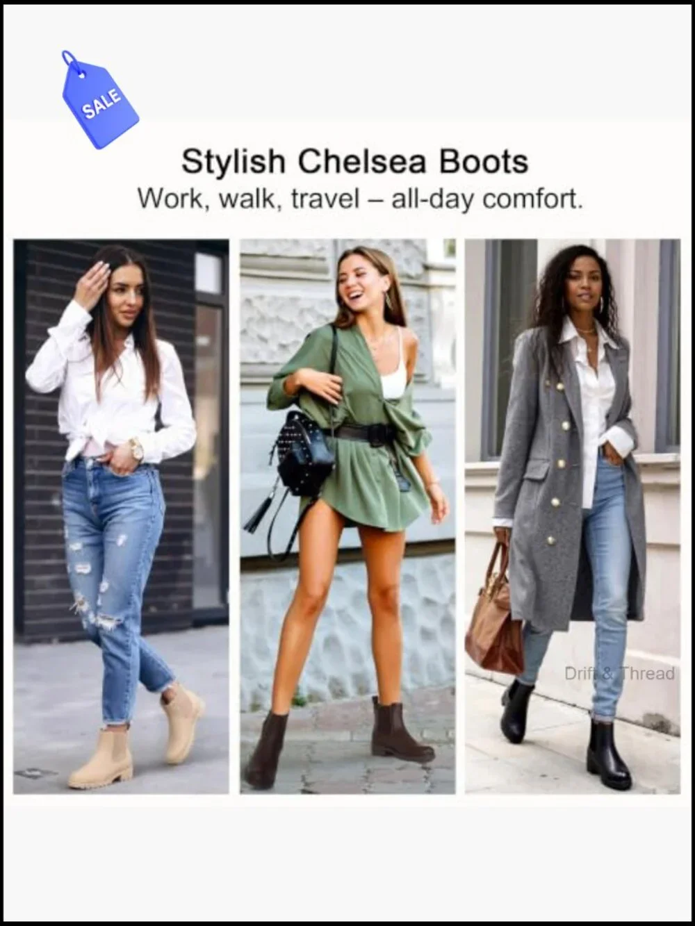 Women's Chelsea Ankle Boots Pull-On Low Heel Booties Round Toe Block Heel